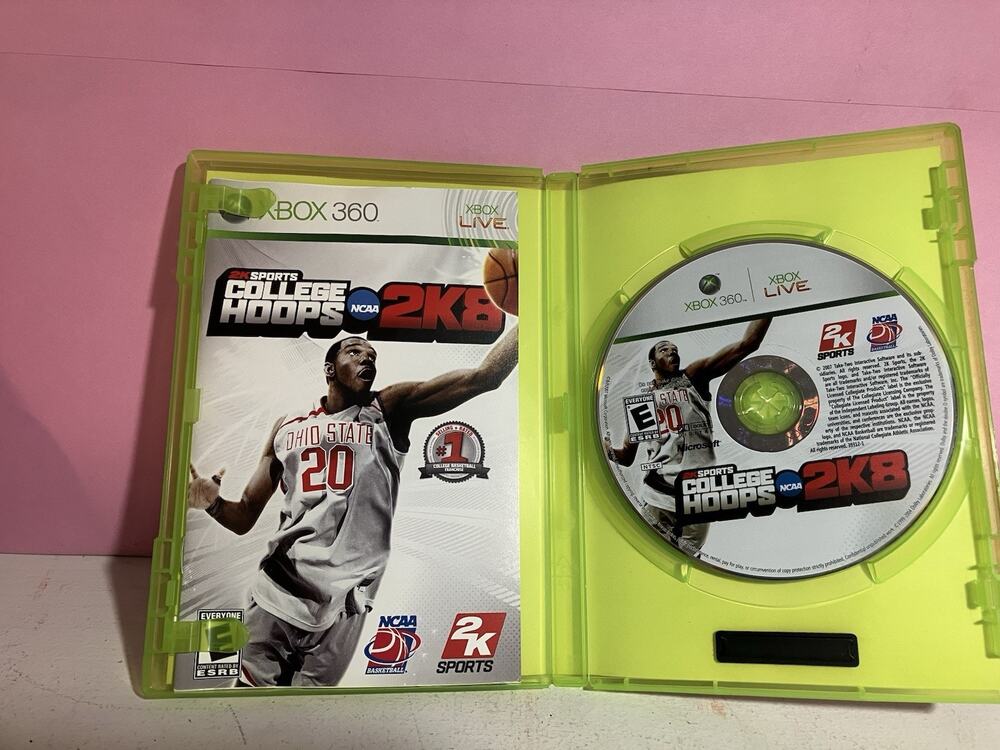 2K Sports College Hoops 2K8 Microsoft Xbox 360 Basketball Game 2007 (UNTESTED)